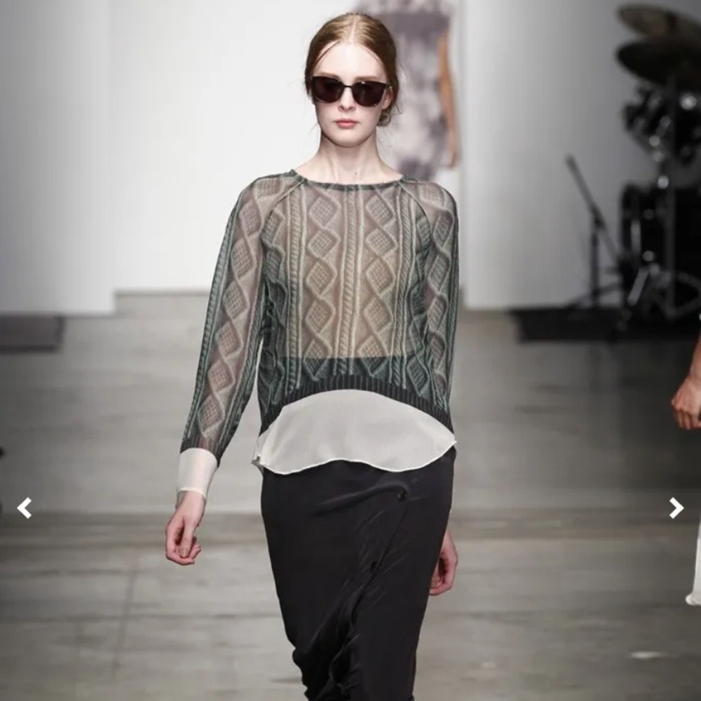 Rachel Comey Silk Top Blouse Shirt 6 M Medium Runway